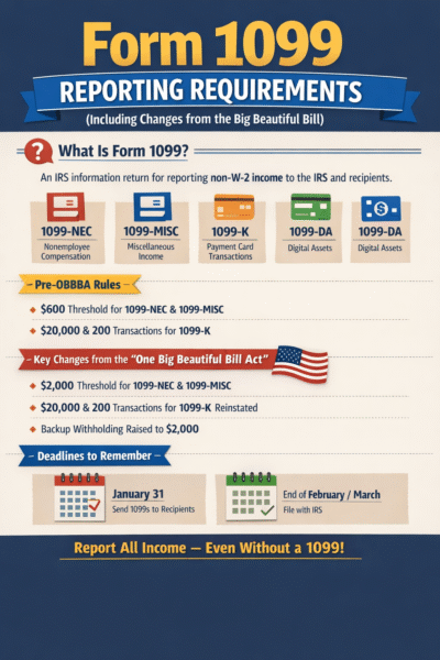Form 1099 Compliance for 2026: New IRS Rules & OBBBA Updates