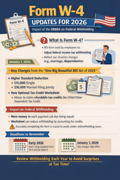 Form W-4 Updates for 2026: Impact of the OBBBA on Federal Withholding